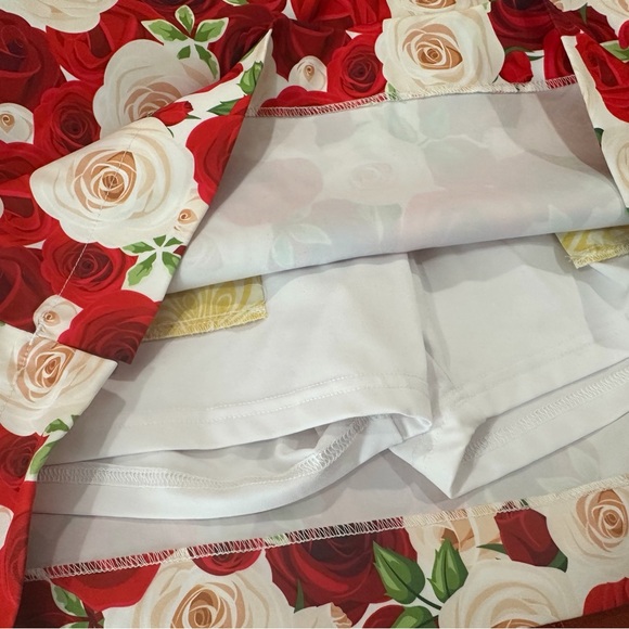 Loudmouth Golf "Red Rose" skort Short Skirt Active Women 10 New - Picture 7 of 7